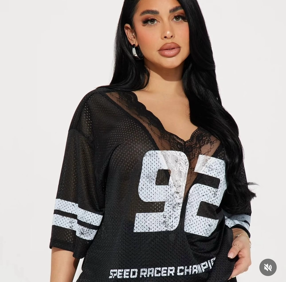Game Changer Lace-Trim Jersey Top