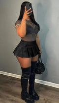 Leather Mini Skirt