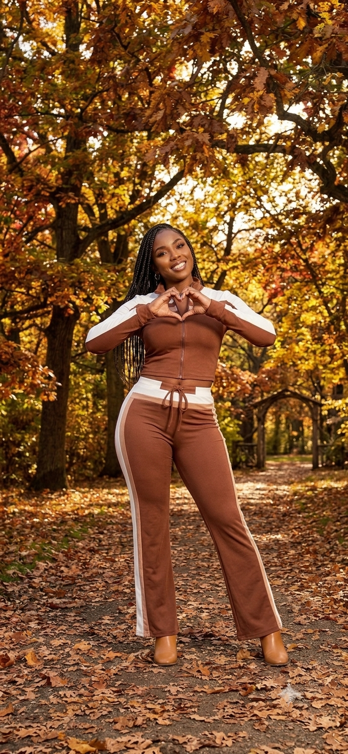 Cocoa Striped Luxe Set