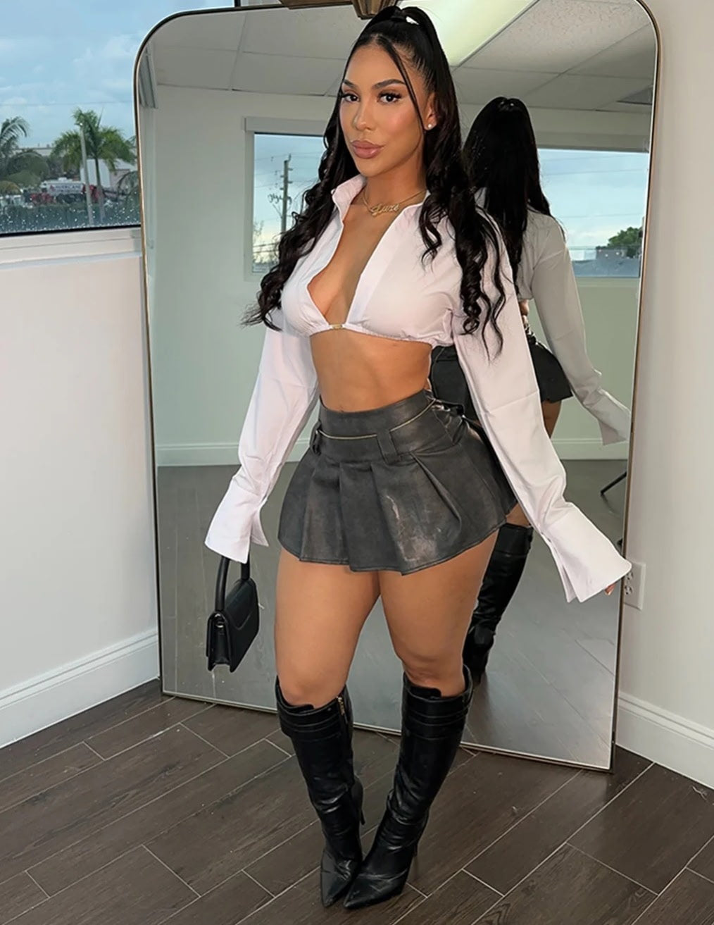 Leather Mini Skirt