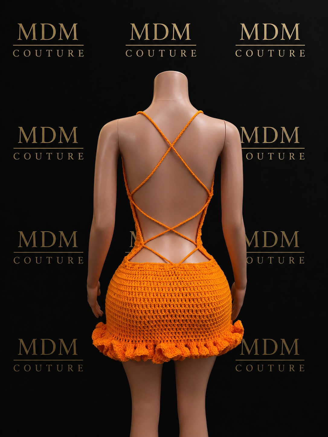 Sunset Flame Crochet Dress