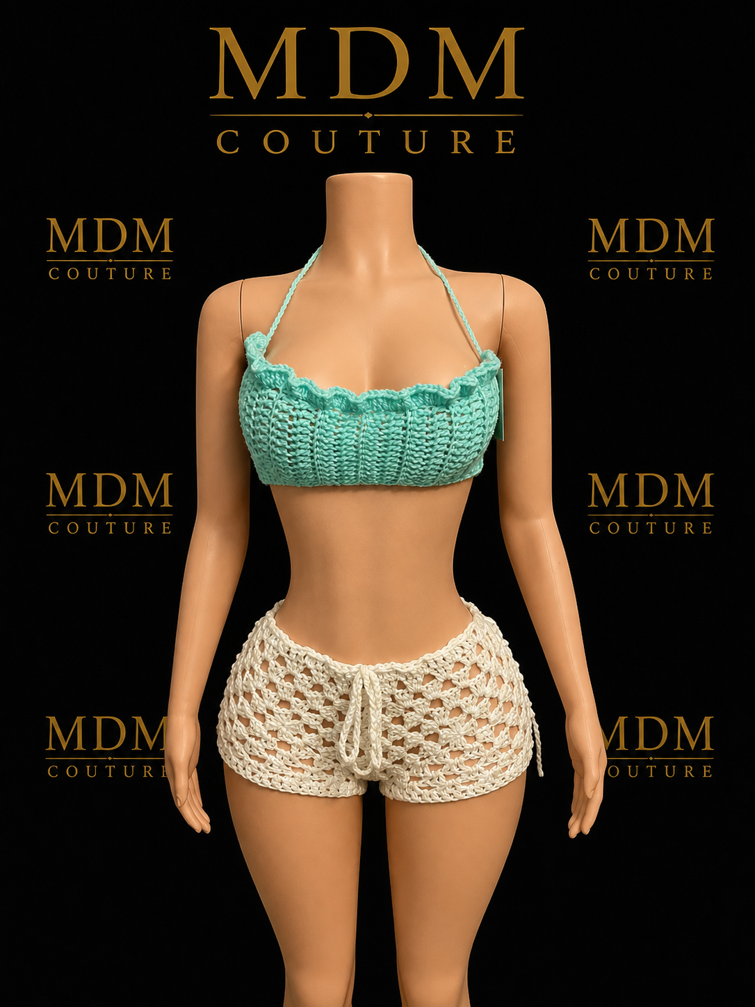 Mint Breeze Crochet Short Set 🌿✨