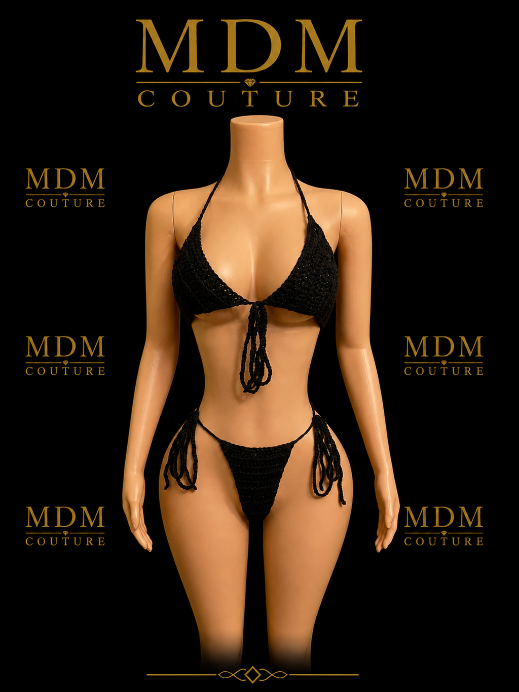 Noir Tie-Up Bikini Set 🖤