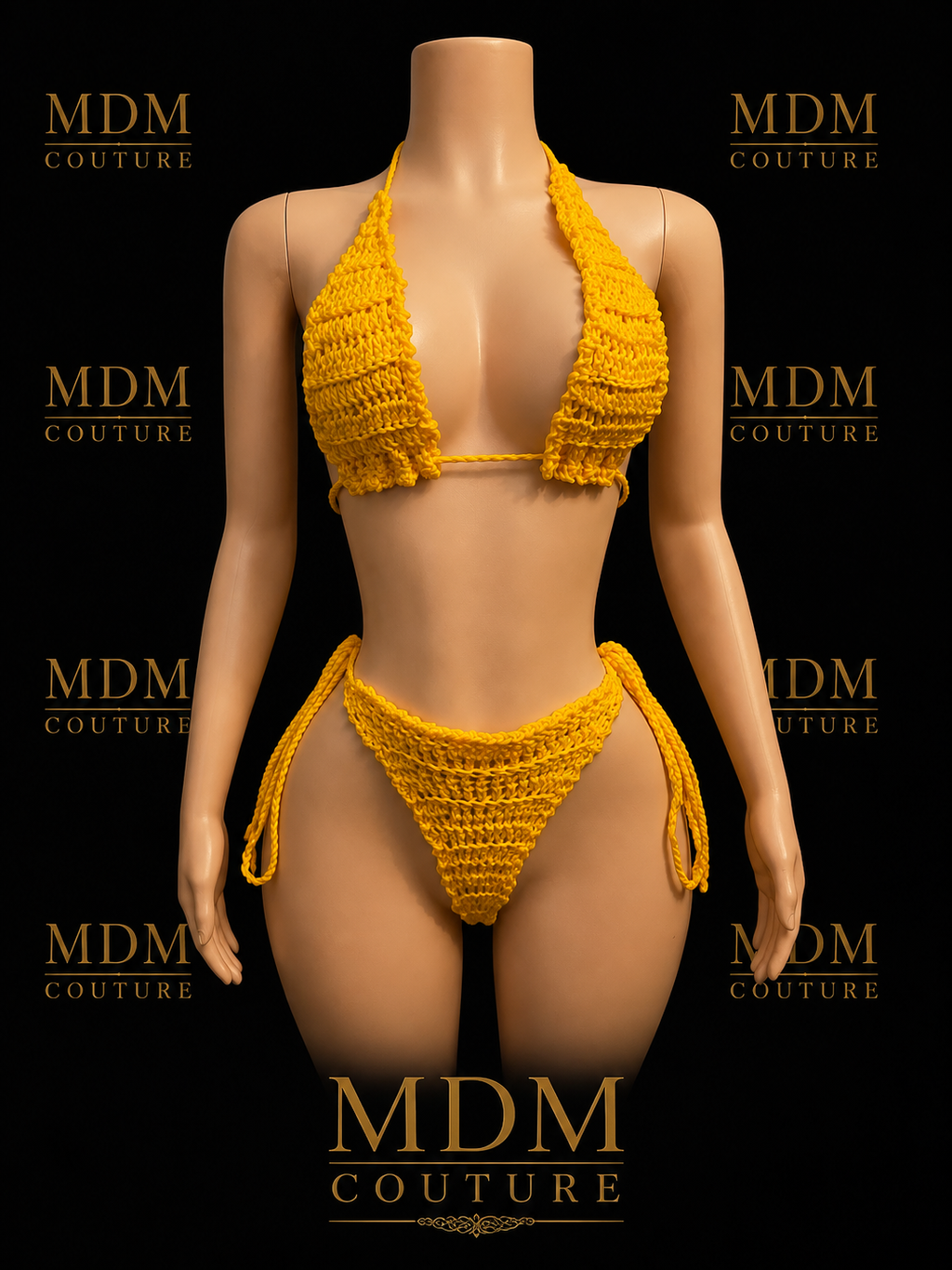 Golden Glow Crochet Bikini ✨