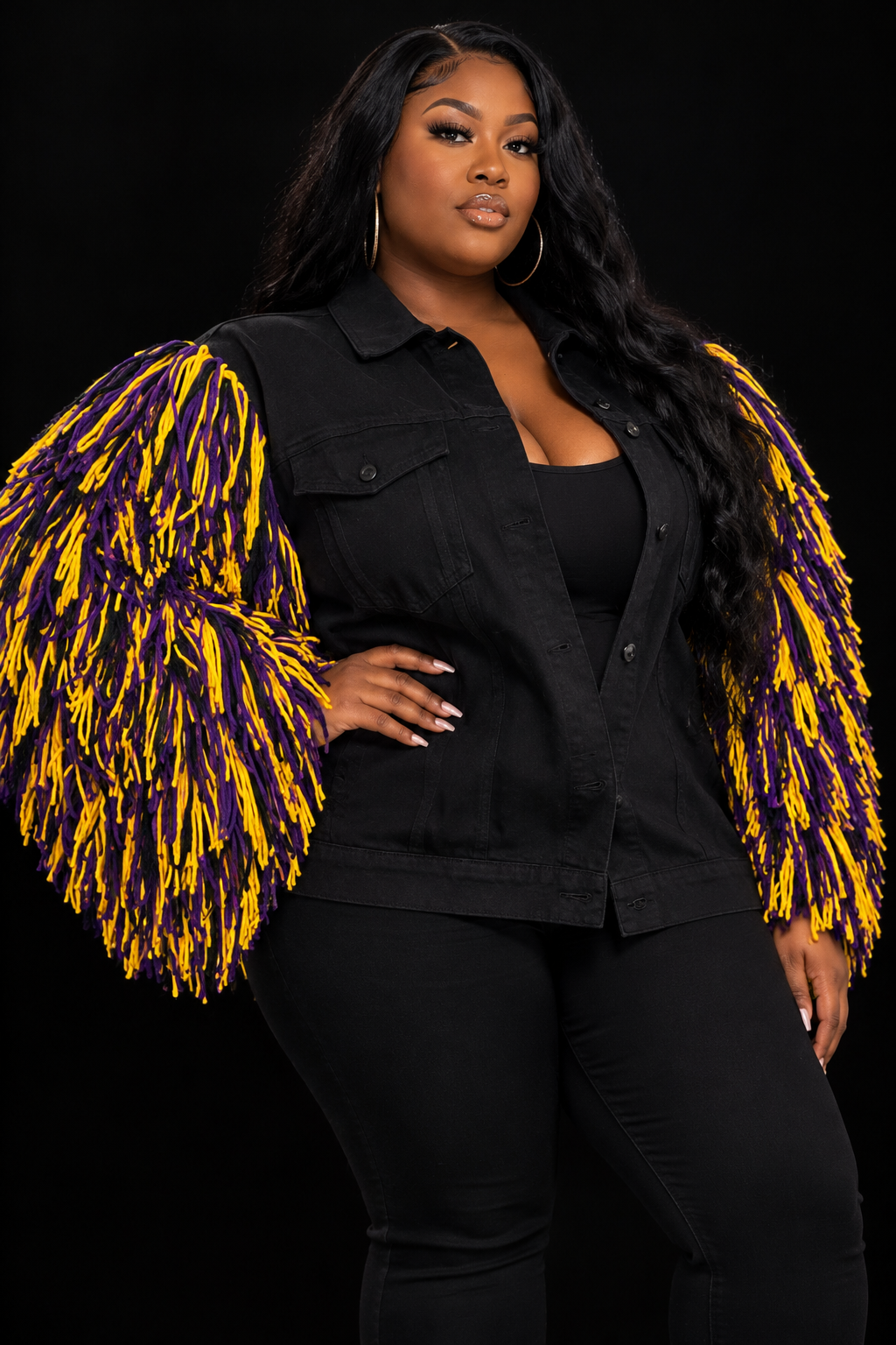 Purple Reign Fringe Jacket