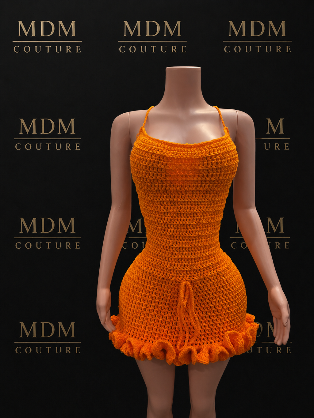 Sunset Flame Crochet Dress