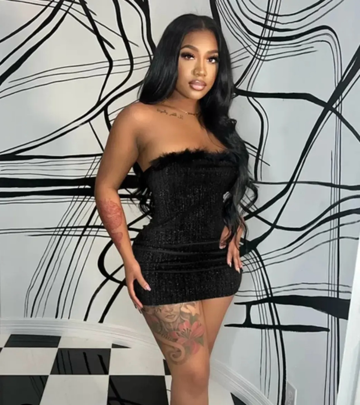 After Hours Black Strapless Mini Dress