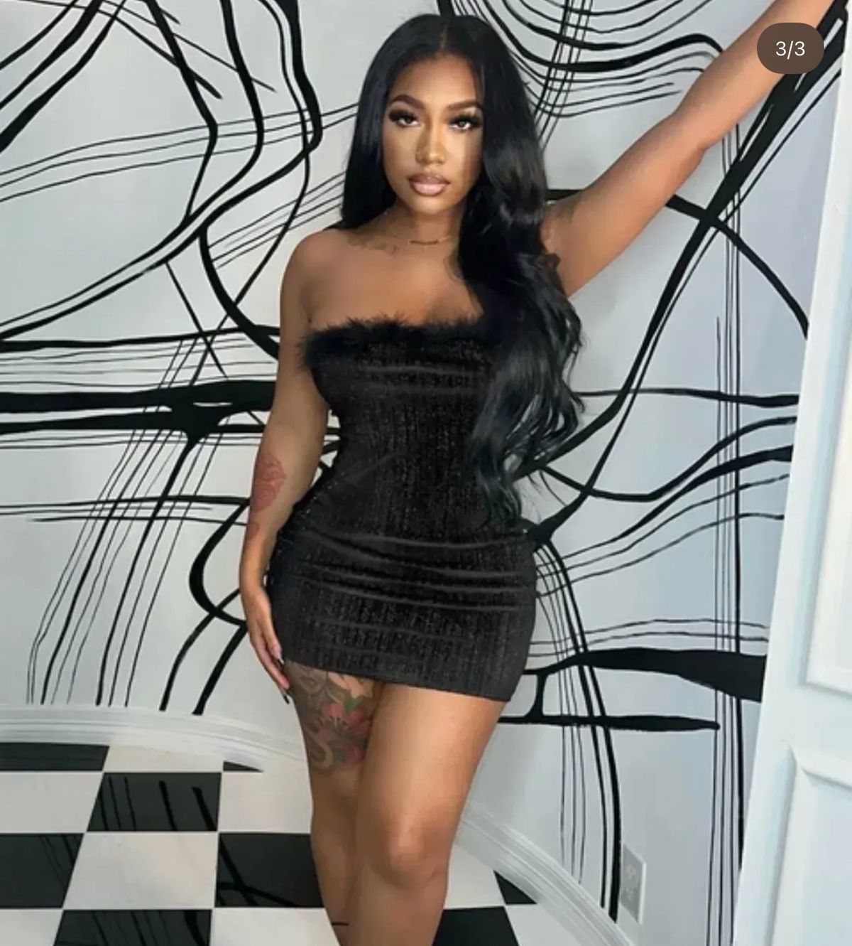 After Hours Black Strapless Mini Dress