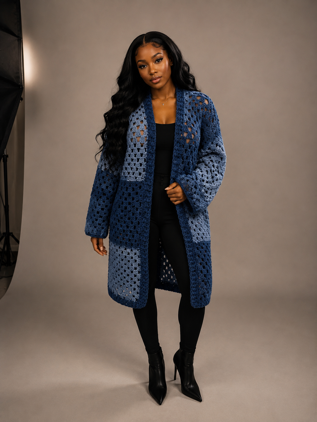 Sapphire Patchwork Cardigan