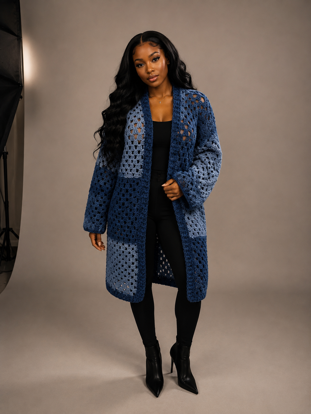 Sapphire Patchwork Cardigan