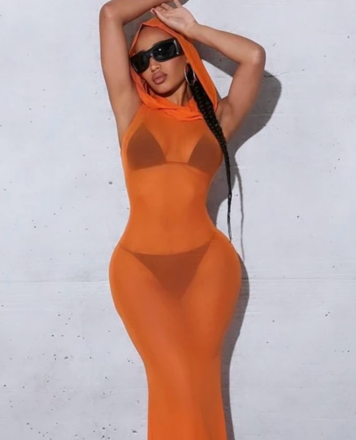 Sunset Siren Hooded Maxi Dress