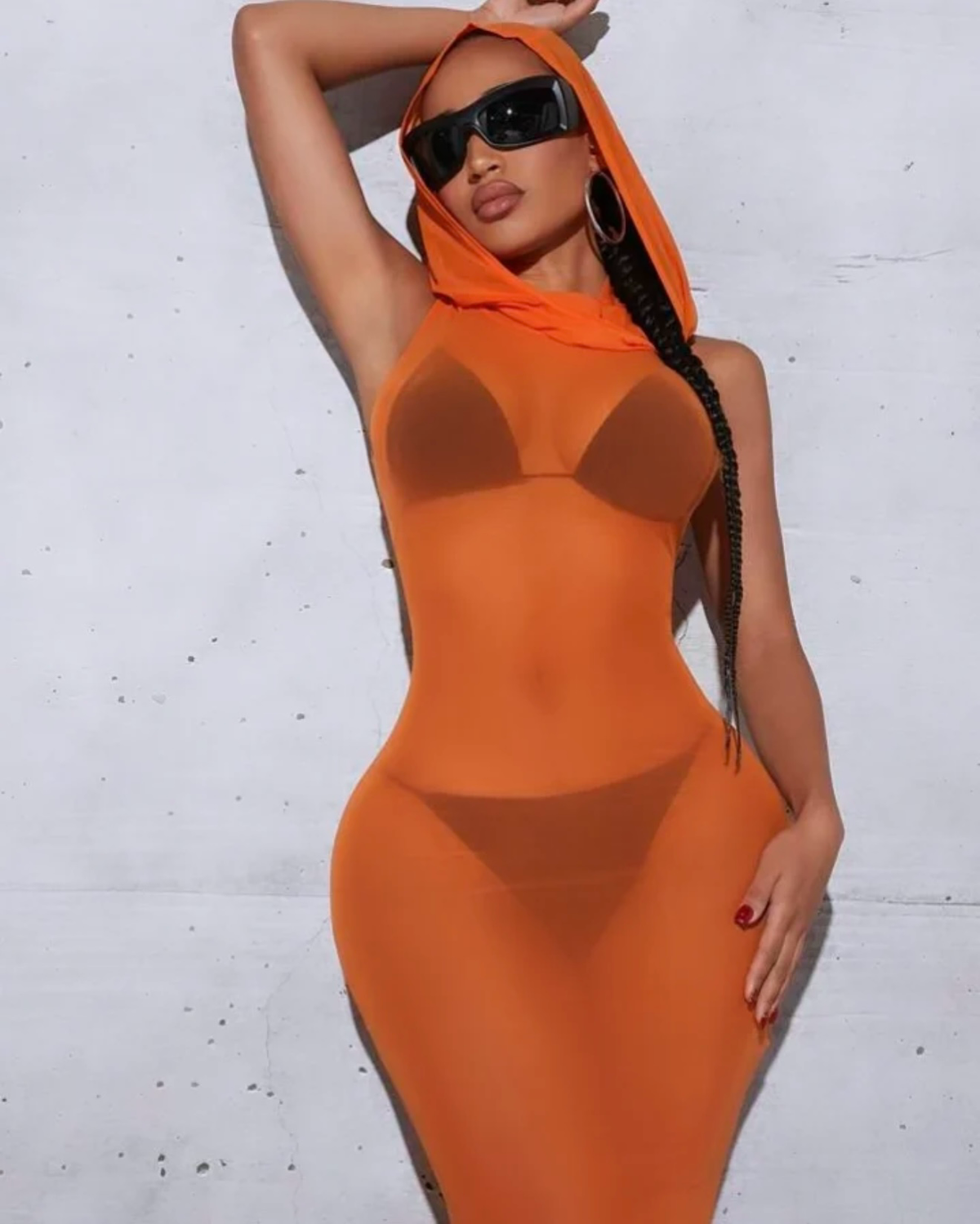 Sunset Siren Hooded Maxi Dress