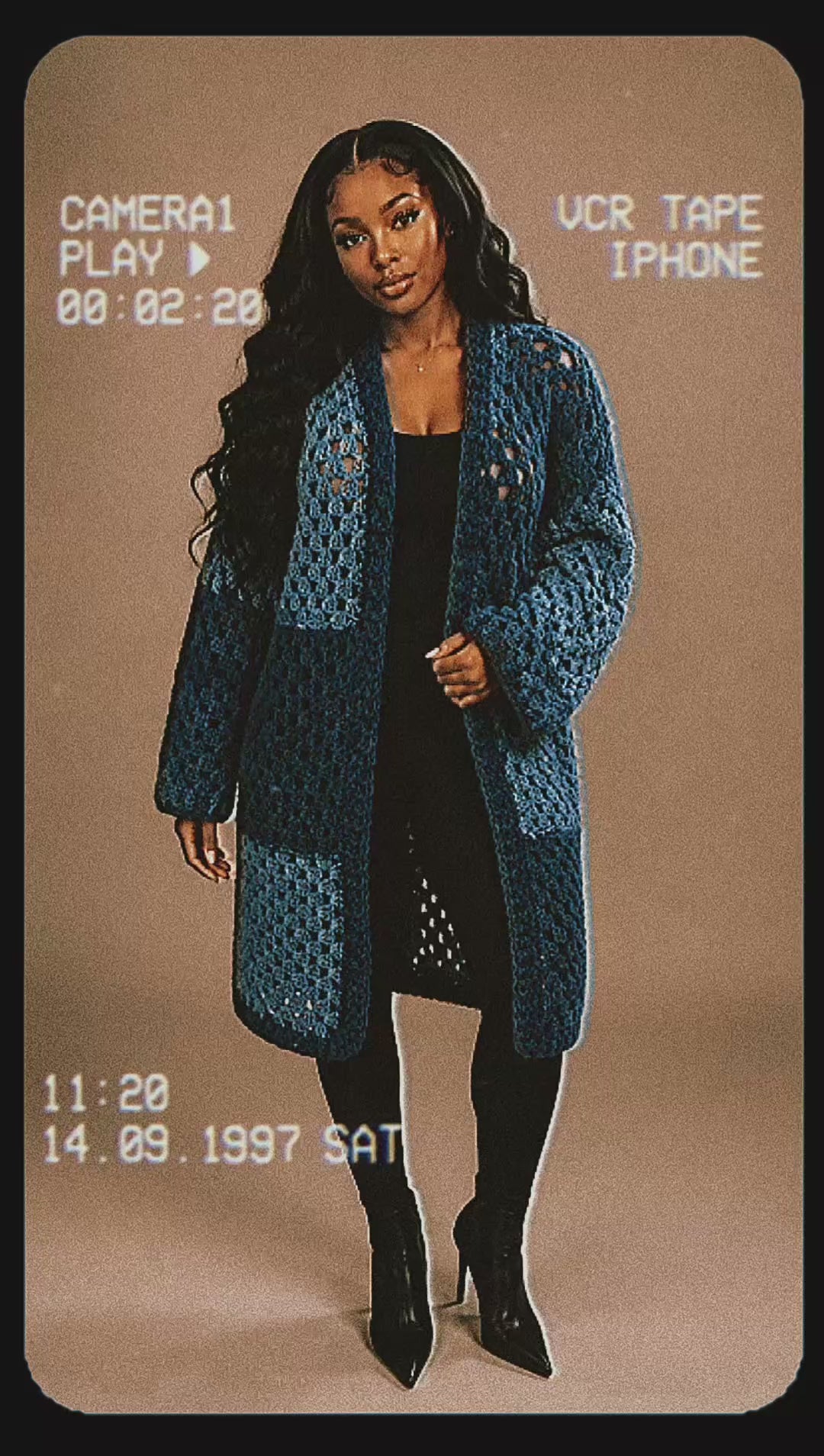 Sapphire Patchwork Cardigan